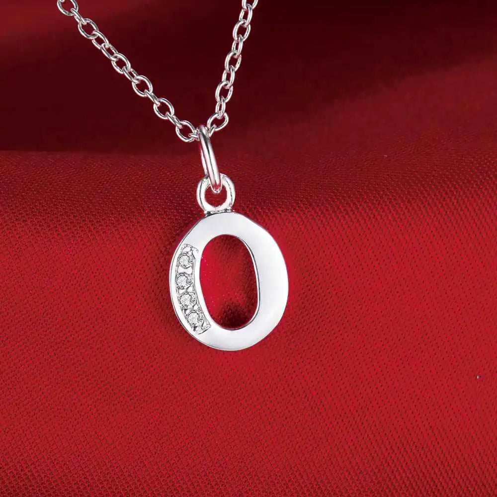 Collar largo con colgante inicial o