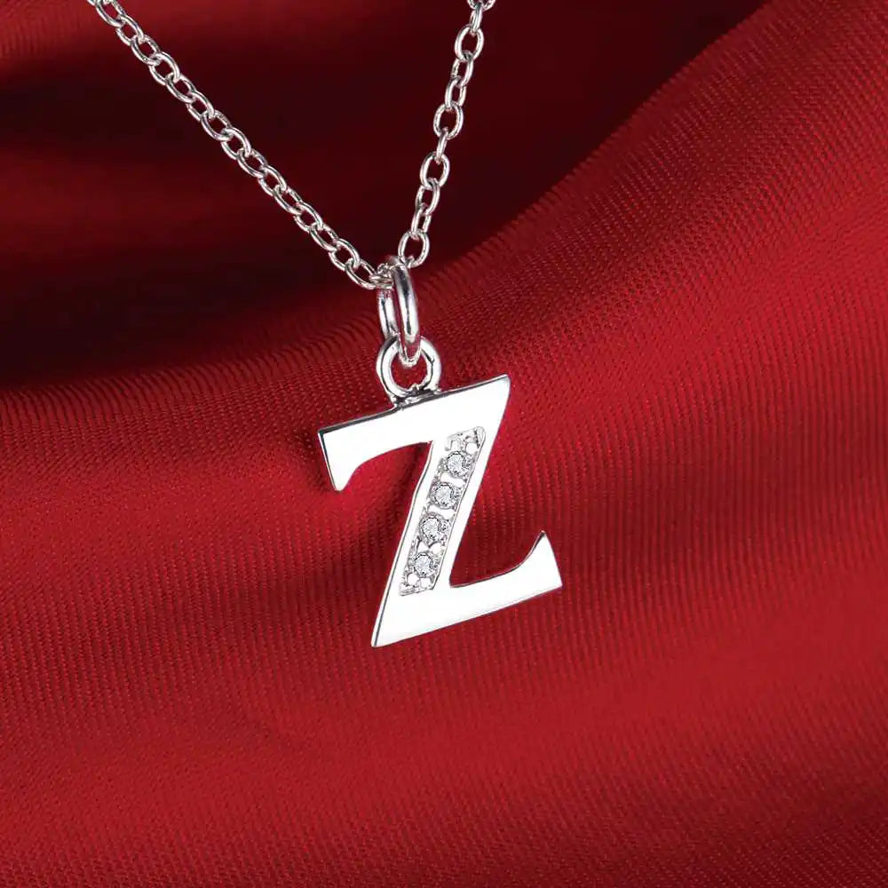 Collar largo con colgante inicial z