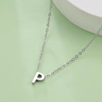 Collar con colgante de inicial - letra 
