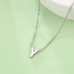 Collar con colgante de inicial - letra 