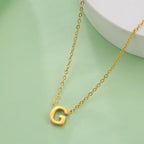 Collar con colgante de inicial - letra 