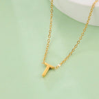 Collar con colgante de inicial - letra 