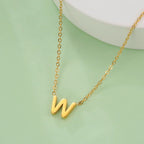 Collar con colgante de inicial - letra 