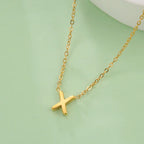 Collar con colgante de inicial - letra 