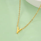 Collar con colgante de inicial - letra 