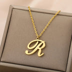 Collar con colgante con inicial para mujer 