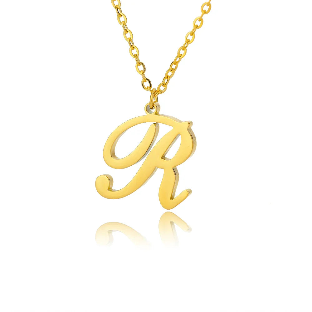 Collar con colgante con inicial para mujer r