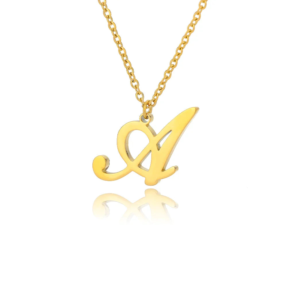 Collar con colgante con inicial para mujer a