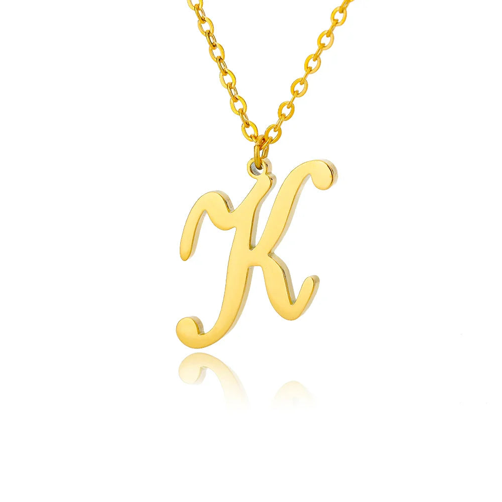 Collar con colgante con inicial para mujer k