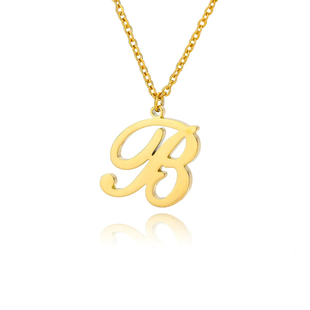 Collar con colgante con inicial para mujer b