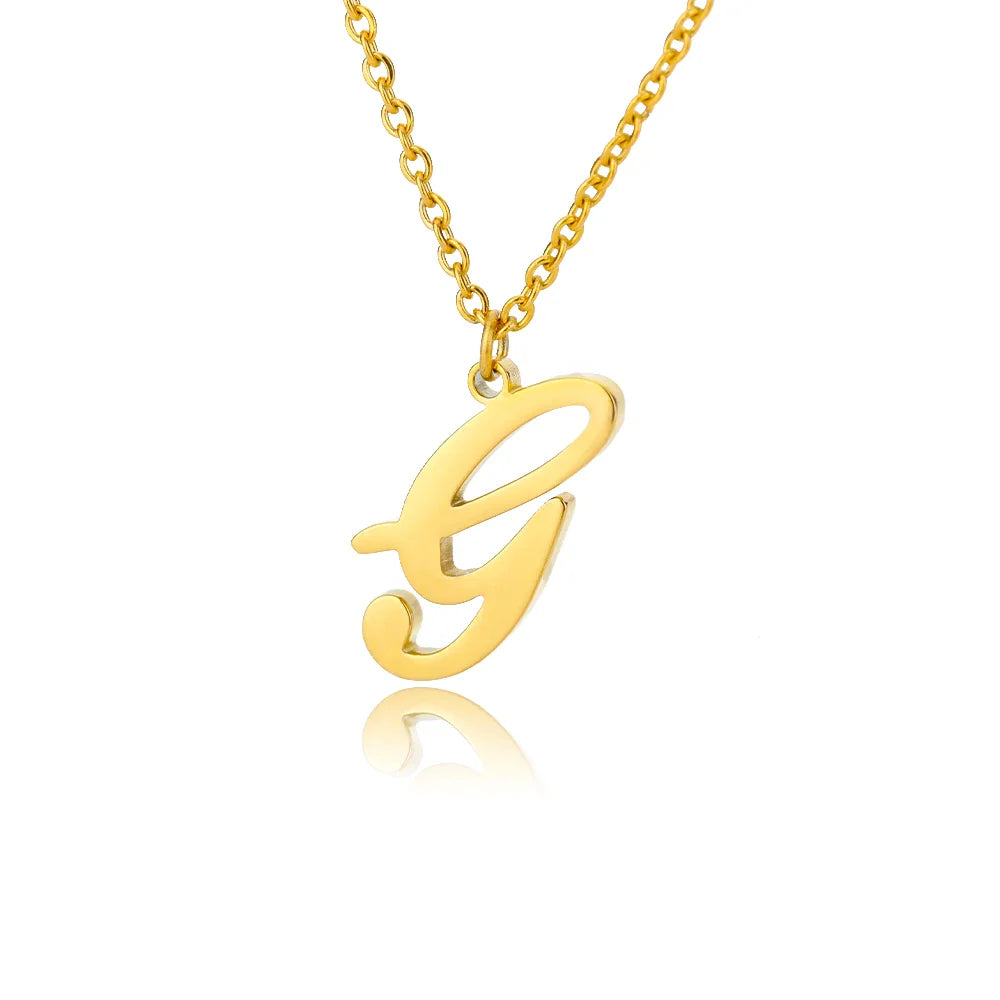 Collar con colgante con inicial para mujer g