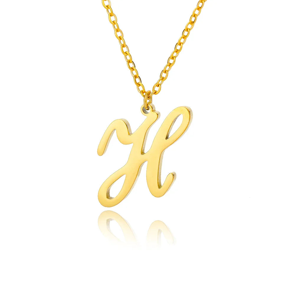 Collar con colgante con inicial para mujer h
