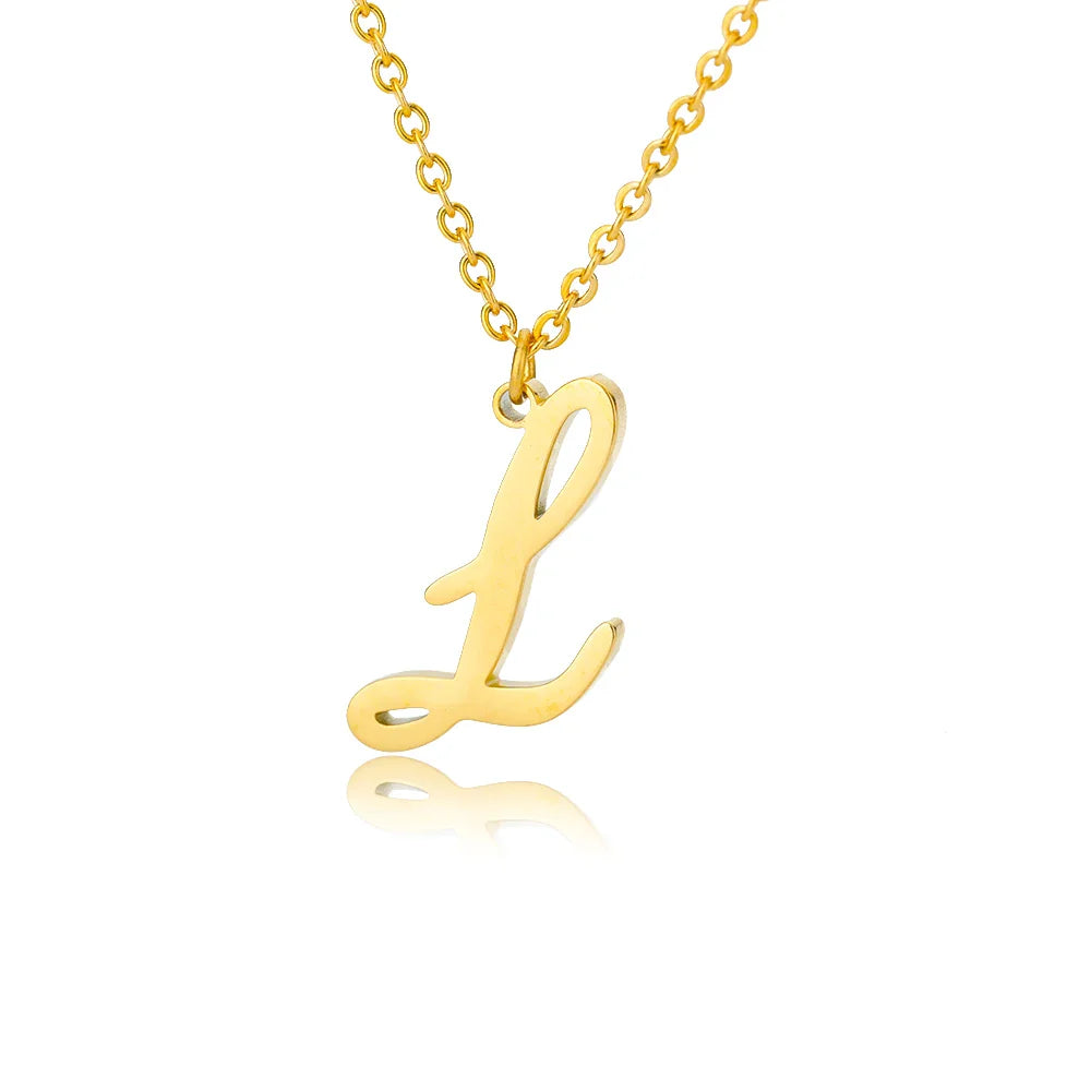 Collar con colgante con inicial para mujer l