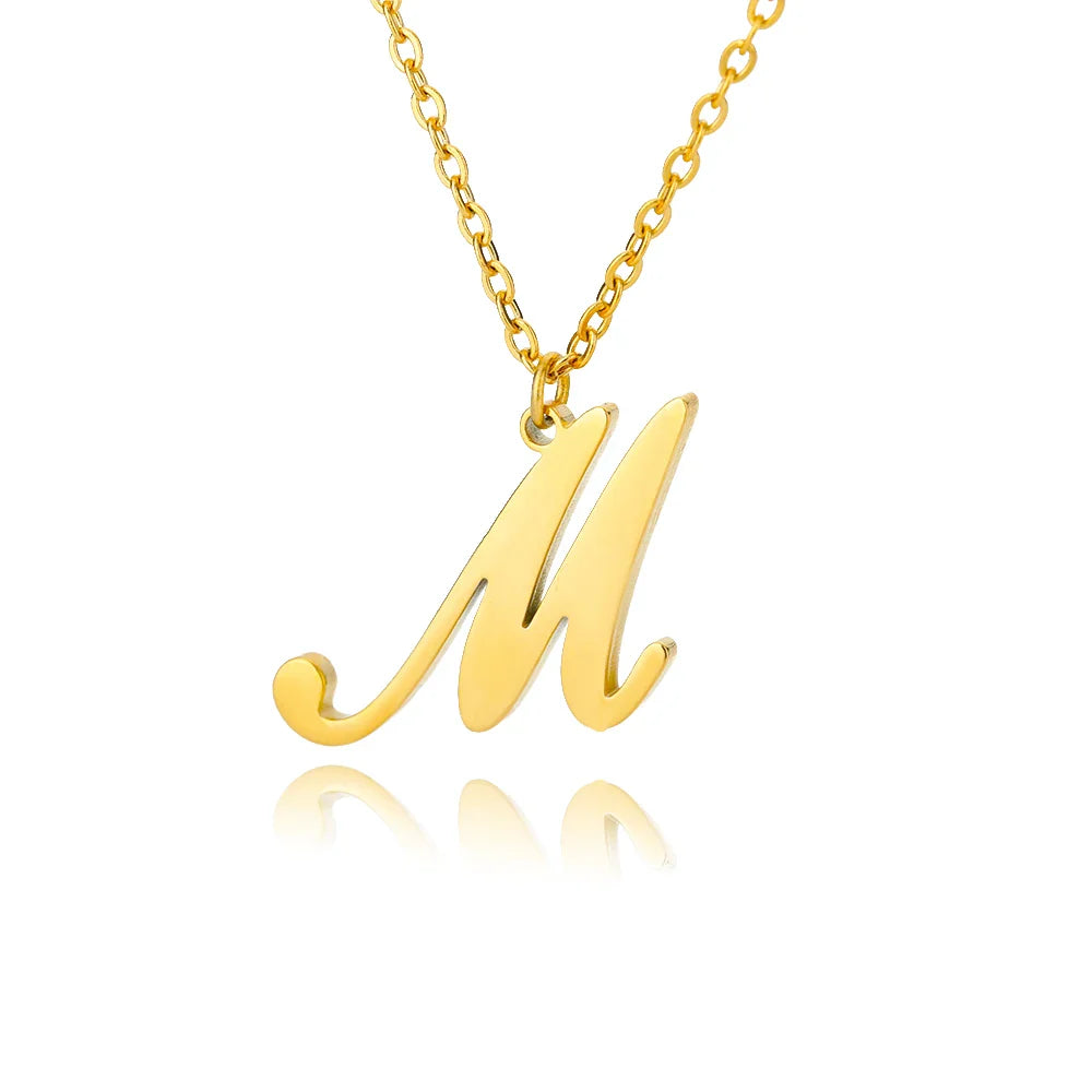 Collar con colgante con inicial para mujer m
