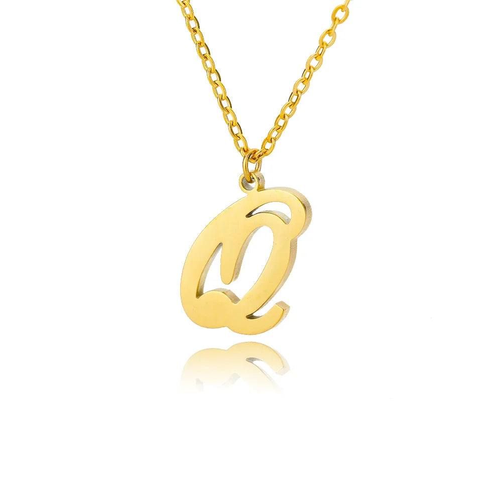 Collar con colgante con inicial para mujer q