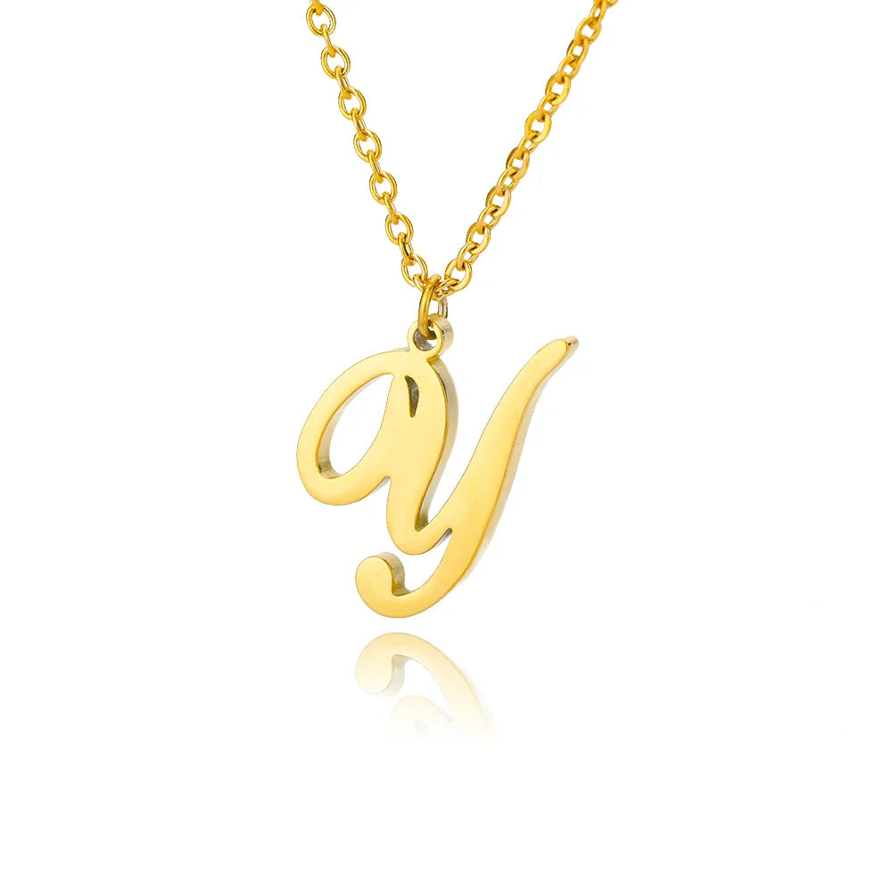 Collar con colgante con inicial para mujer y