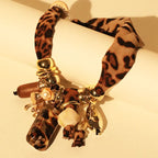Collar Gargantilla con Colgante de Leopardo