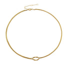 Collar con colgante de nudo minimalista dorado