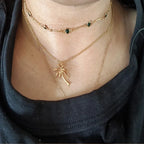 Collar con Colgante de Palmera para Mujer oro