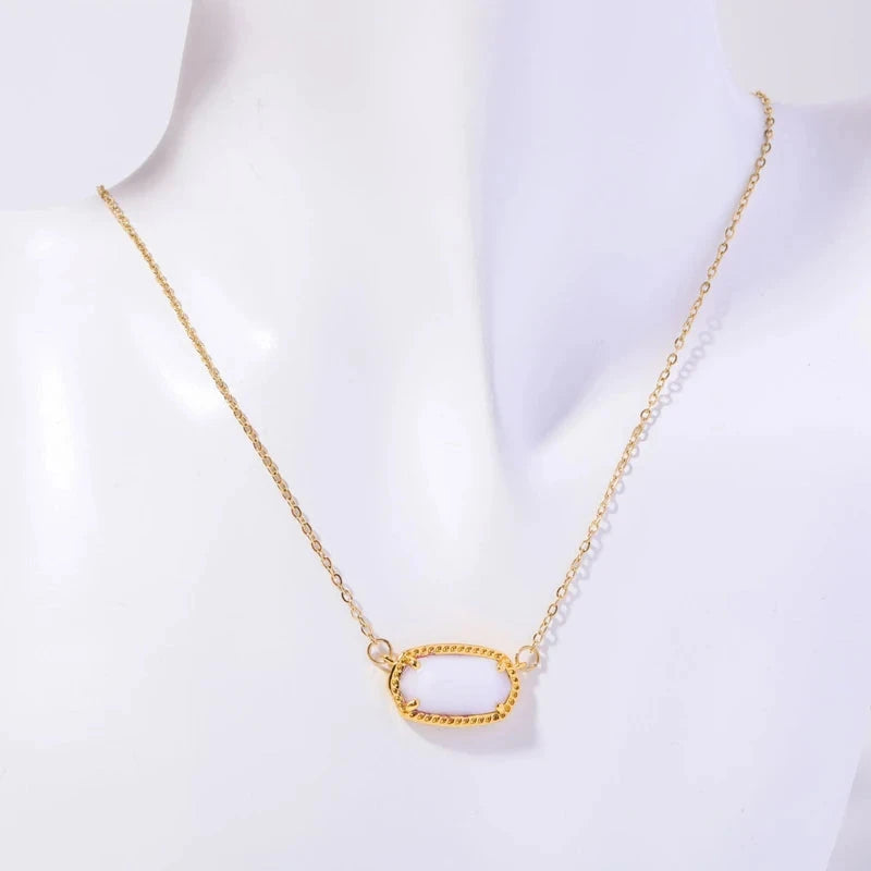 Collar con colgante de cristal de color signo del zodiaco