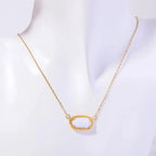 Collar con colgante de cristal de color signo del zodiaco