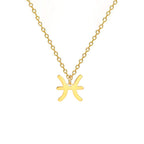 Collar con colgante dorado signo del zodiaco
