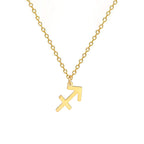 Collar con colgante dorado signo del zodiaco