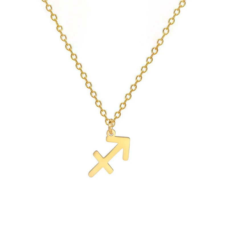 Collar con colgante dorado signo del zodiaco