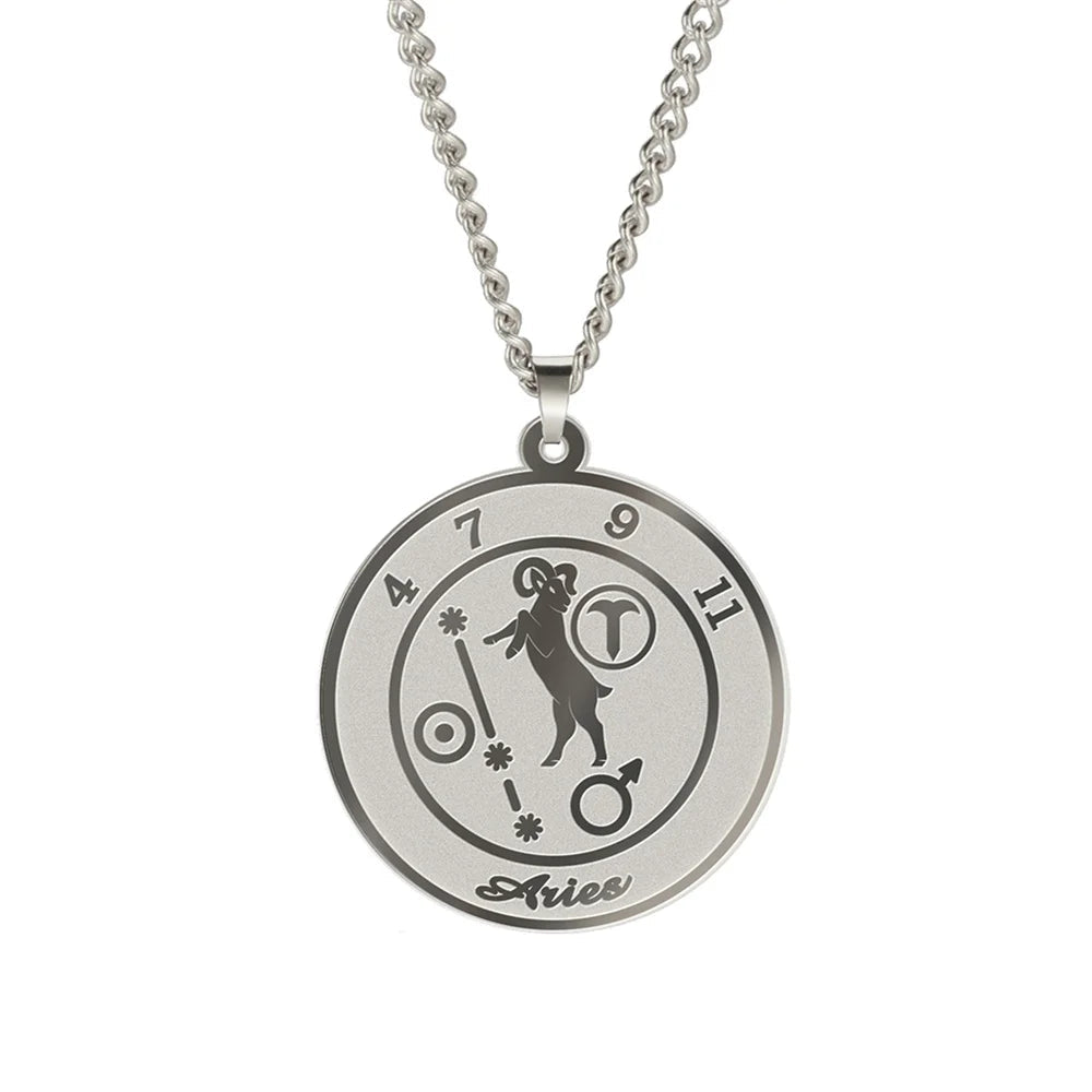 Collar con Colgante Signo del Zodiaco Astrológico para Hombre o Mujer