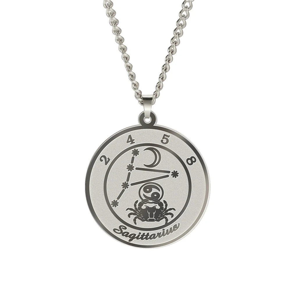 Collar con Colgante Signo del Zodiaco Astrológico para Hombre o Mujer