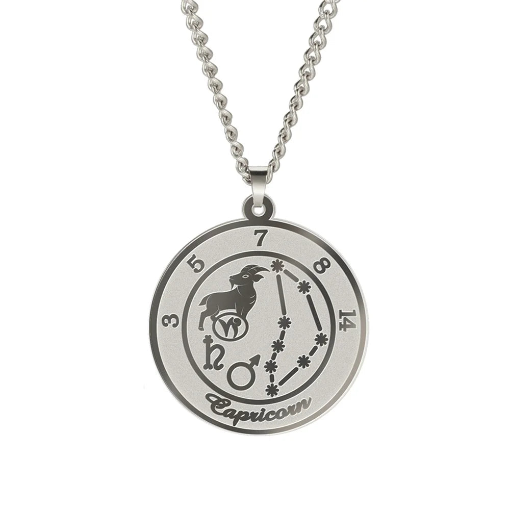 Collar con Colgante Signo del Zodiaco Astrológico para Hombre o Mujer