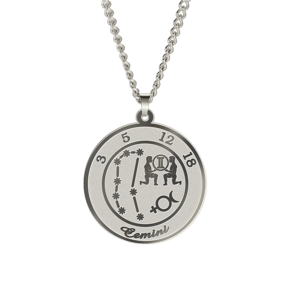 Collar con Colgante Signo del Zodiaco Astrológico para Hombre o Mujer
