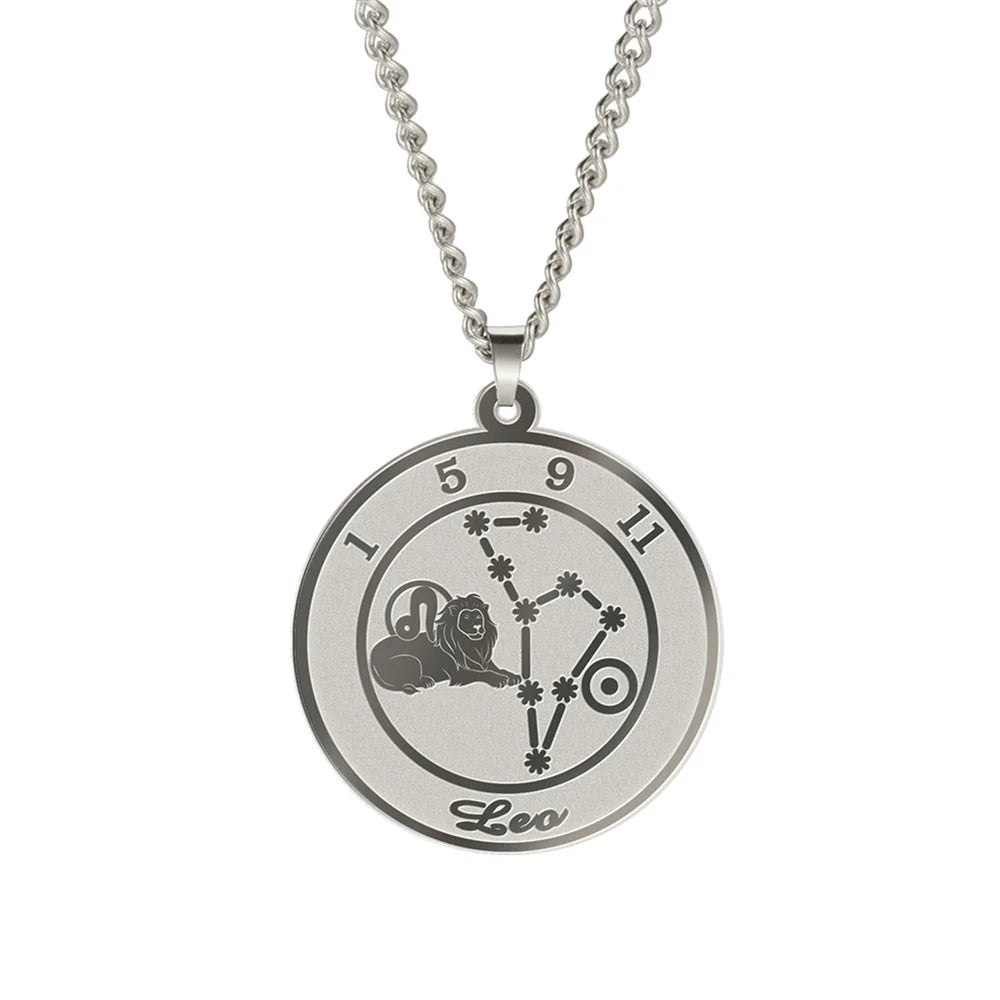 Collar con Colgante Signo del Zodiaco Astrológico para Hombre o Mujer