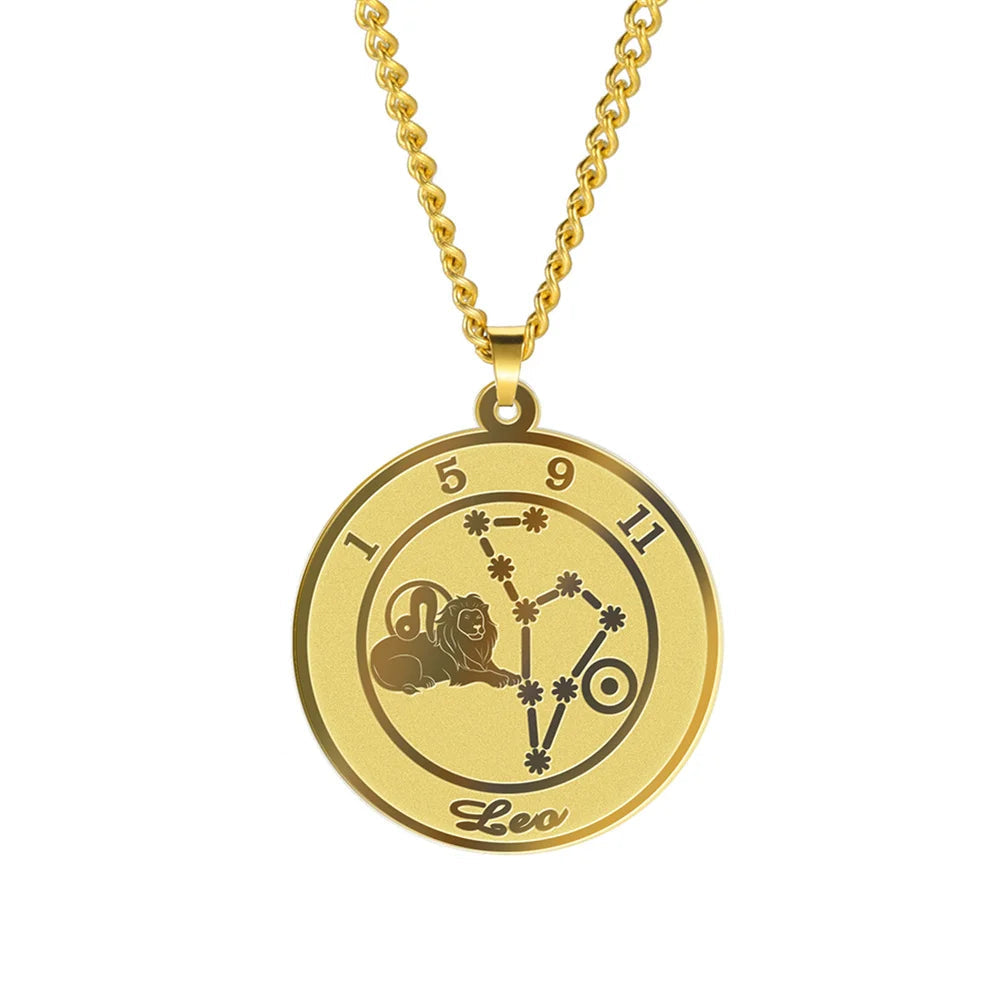 Collar con Colgante Signo del Zodiaco Astrológico para Hombre o Mujer