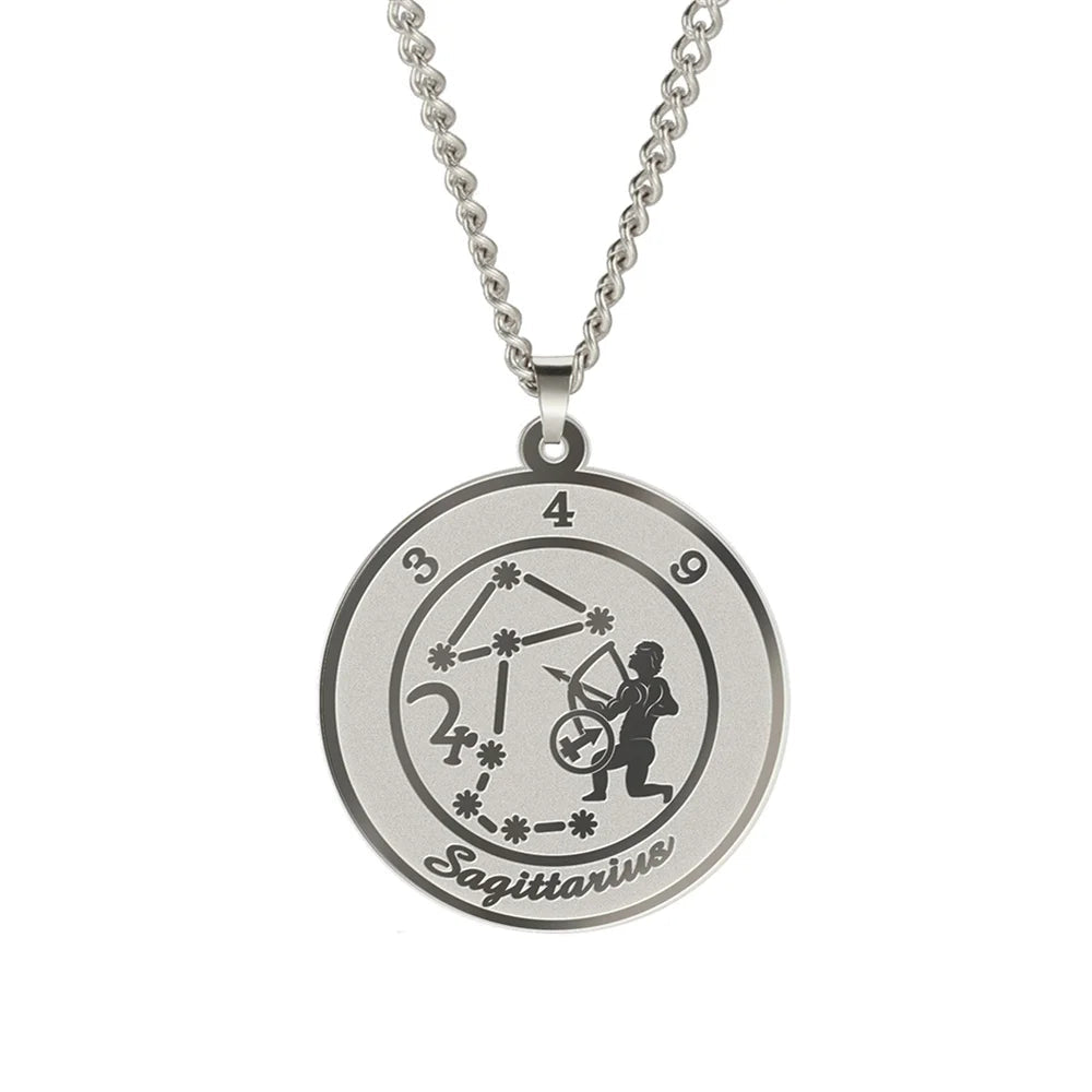 Collar con Colgante Signo del Zodiaco Astrológico para Hombre o Mujer