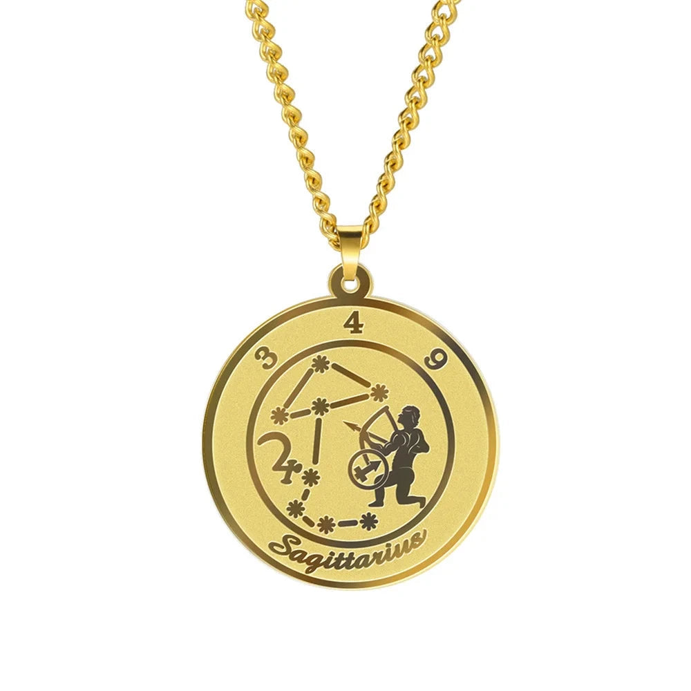 Collar con Colgante Signo del Zodiaco Astrológico para Hombre o Mujer