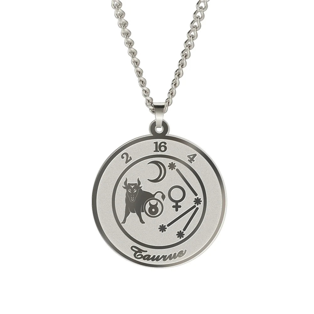 Collar con Colgante Signo del Zodiaco Astrológico para Hombre o Mujer