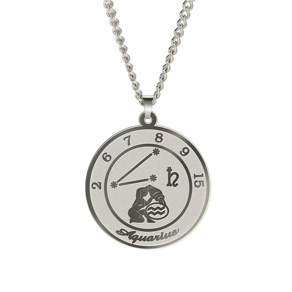 Collar con Colgante Signo del Zodiaco Astrológico para Hombre o Mujer