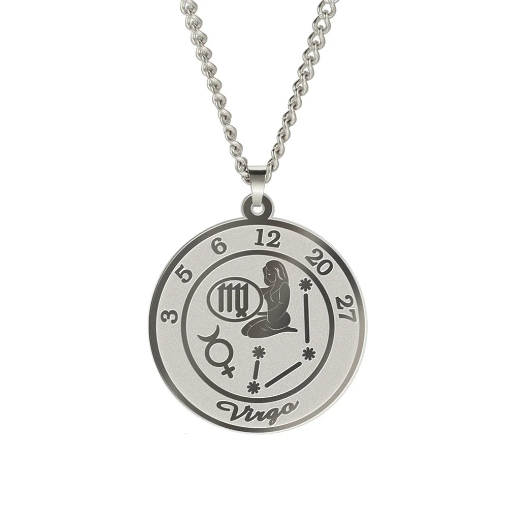 Collar con Colgante Signo del Zodiaco Astrológico para Hombre o Mujer