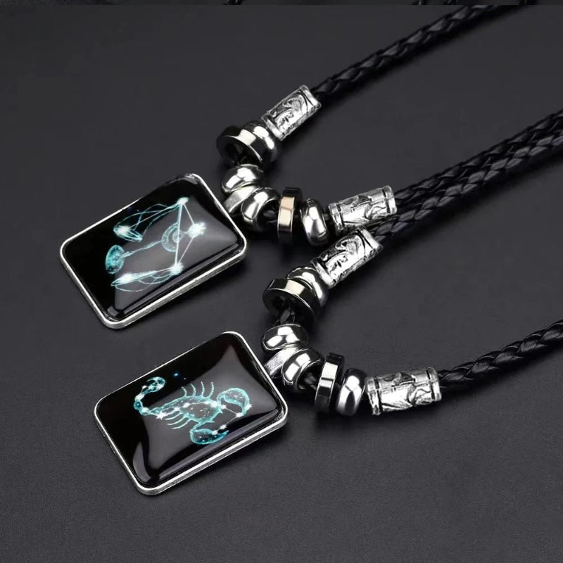 Collar con Colgante Signo del Zodiaco para Hombre