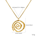 Collar con colgante espiral dorado