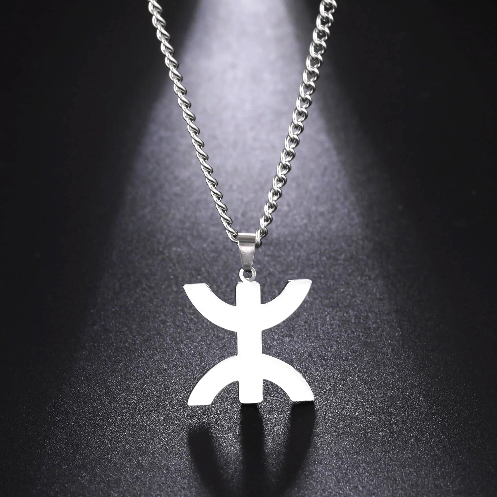 Collar con colgante simbólico bereber "yaz" árabe para mujer plata