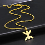 Collar con colgante simbólico bereber "yaz" árabe para mujer oro