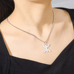 Collar con colgante simbólico bereber "yaz" árabe para mujer plata