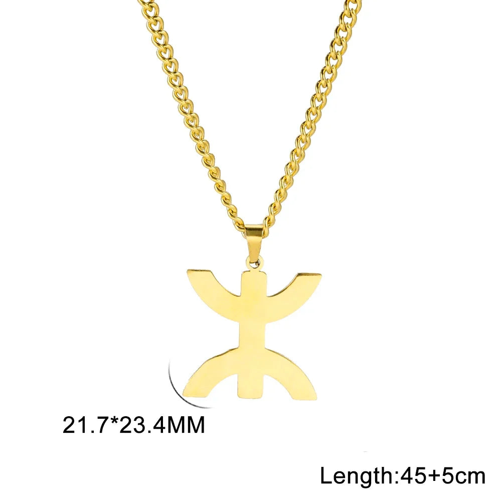 Collar con colgante simbólico bereber "yaz" árabe para mujer