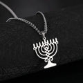 Collar con colgante simbólico judío Menorah