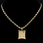Collar largo con colgante amuleto Ayatul Kursi árabe islam musulmán 