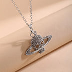 Collar con Colgante de Calavera con Strass