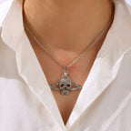 Collar con Colgante de Calavera con Strass