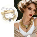 Necklace with "Odin" skull pendant and skeleton in bone-effect resin